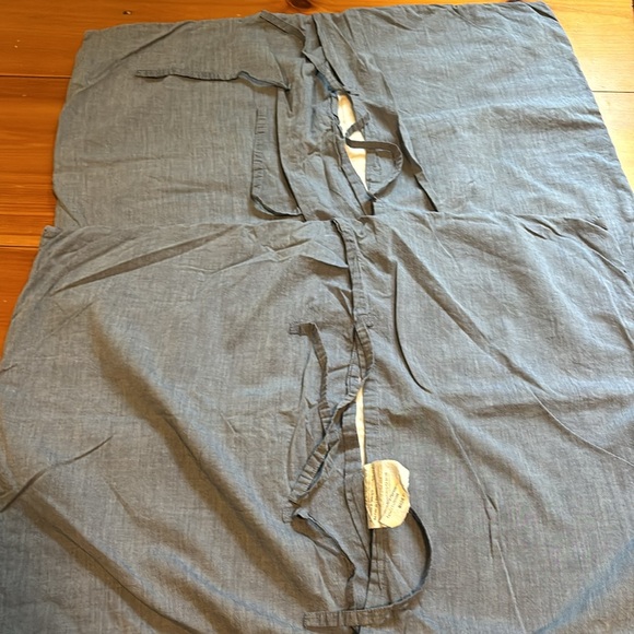 POTTERY BARN KIDS *Sham* Quilted Pillow Cover Sham Blue Tie Backing - Picture 4 of 6